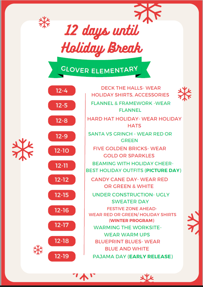  Holiday Dress Calendar 